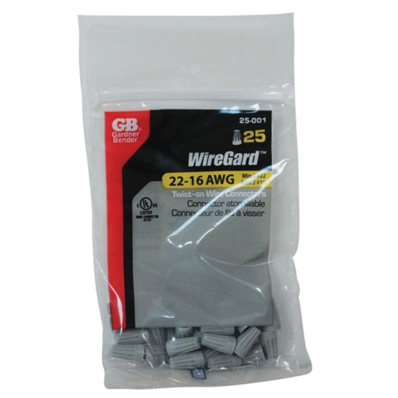 Wingguard Industrial Wire Connector Thermoplastic Gray 25