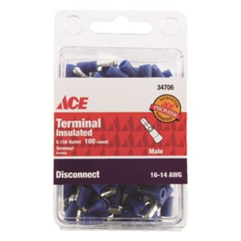 Ace Industrial Male Disconnect Vinyl Blue 100