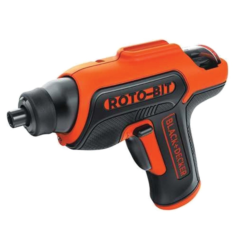 Black+Decker BDCS50C Screwdriver, Battery Included, 4 V, 1.4 Ah, 1/4 in Chuck, Hex Chuck