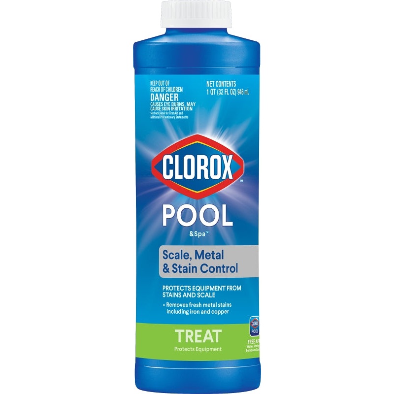 Clorox POOL & Spa 50033CLX Scale, 32 oz, Liquid, Slight, Light Amber, Pack of 6