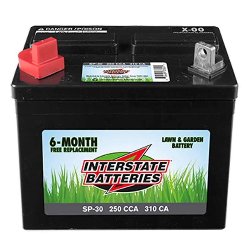 Interstate Batteries SP-30R Lawn and Garden Battery, Lead-Acid, 7-3/4 x 5-3/16 in