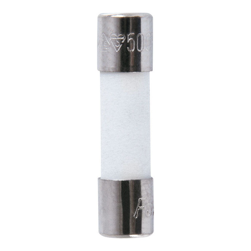 Jandorf Fast Acting Ceramic Fuse 5 amps 250 volts 5 mm Dia. x 20 mm L 2 pk For Max protection