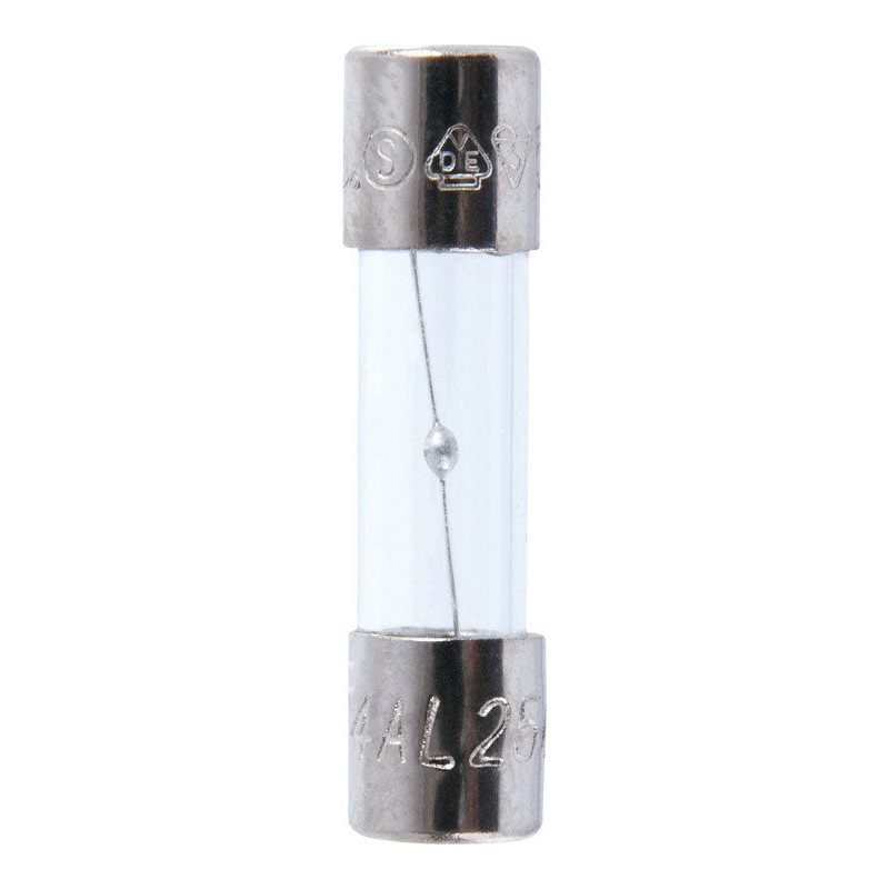 Jandorf Fast Acting Glass Fuse 4 amps 250 volts 5 mm Dia. x 20 mm L 2 pk For Max protection