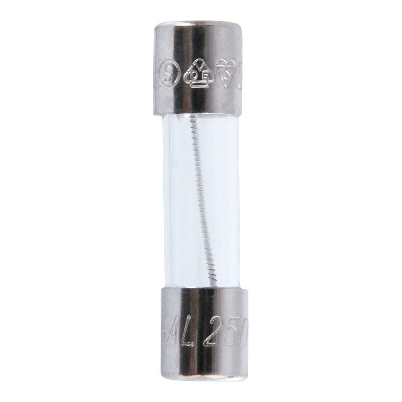 Jandorf Fast Acting Glass Fuse 500 milliampere 250 volts 5 mm Dia. x 20 mm L 2 pk For Max protecti