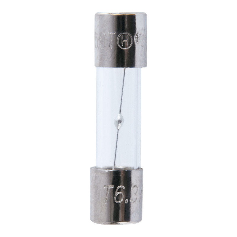 Jandorf Fast Acting Glass Fuse 6.3 amps 250 volts 5 mm Dia. x 20 mm L 2 pk For Max protection