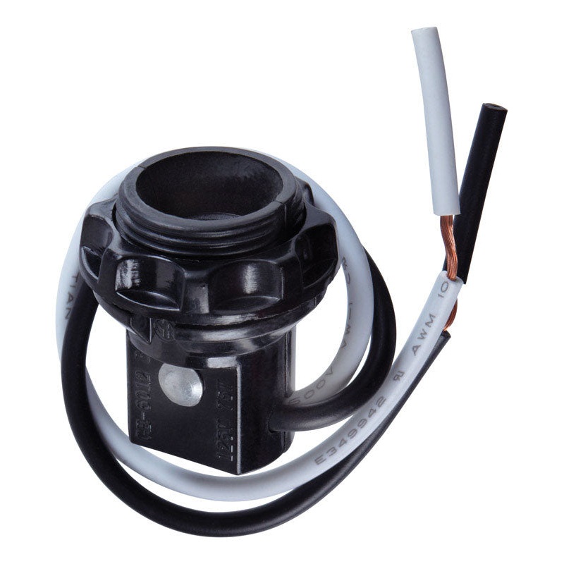 Jandorf Socket 75 watts 125 volts Black Candelabra