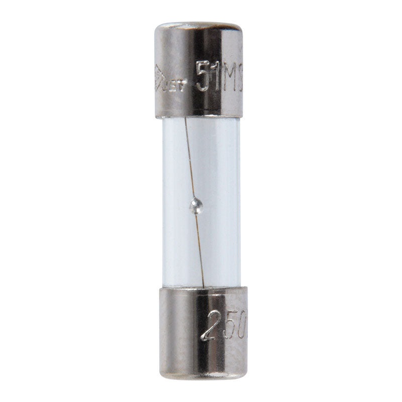 Jandorf Time Delay Glass Fuse 1 amps 250 volts 5 mm Dia. x 20 mm L 2 pk For Medium Time Delay