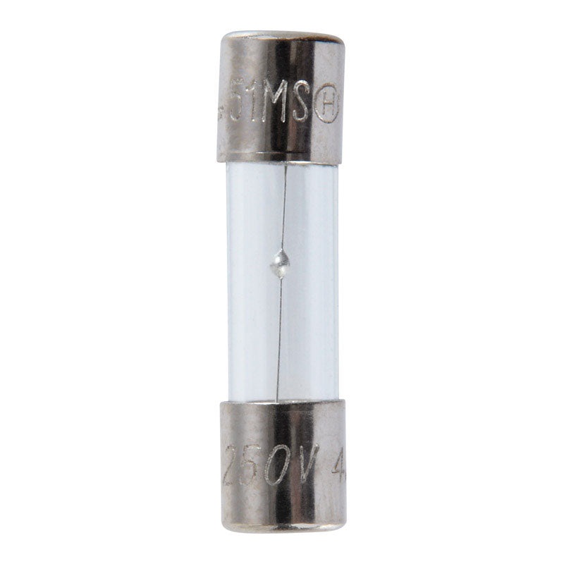 Jandorf Time Delay Glass Fuse 4 amps 125 volts 5 mm Dia. x 20 mm L 2 pk For Medium Time Delay