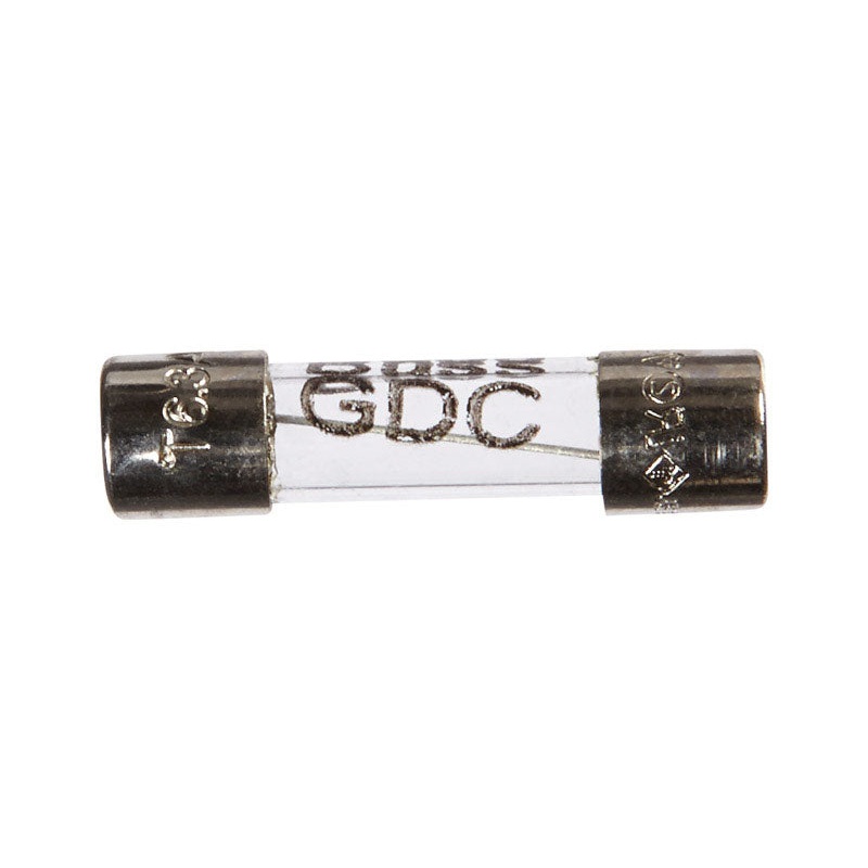 Jandorf Time Delay Glass Fuse 6.3 amps 250 volts 5 mm Dia. x 20 mm L 2 pk For Overload absorption