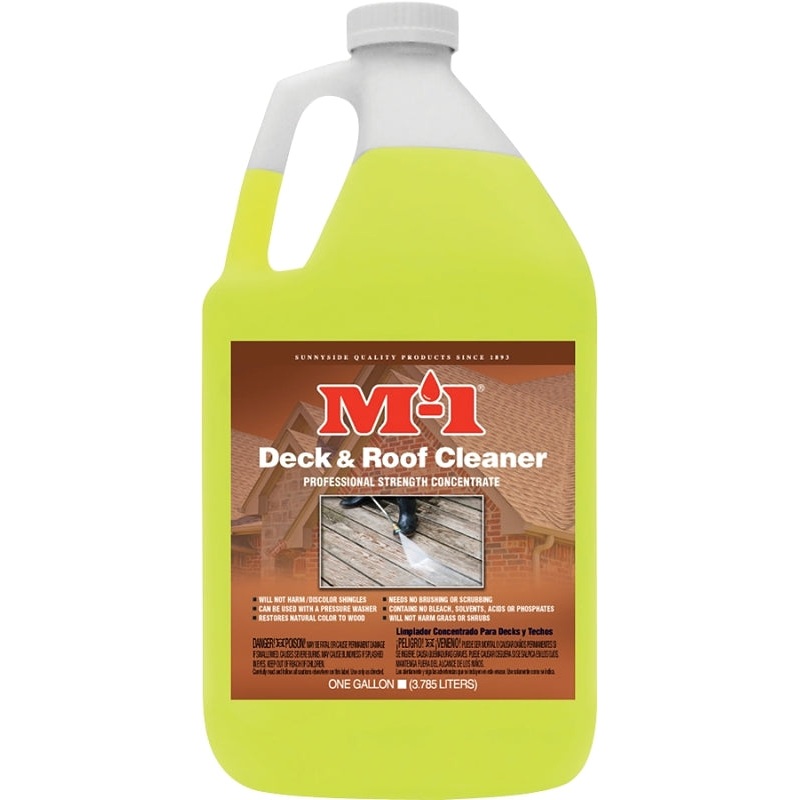 M-1 DRC1G Deck Cleaner, Liquid, Mild, Yellow, 1 gal, Bottle, Pack of 4