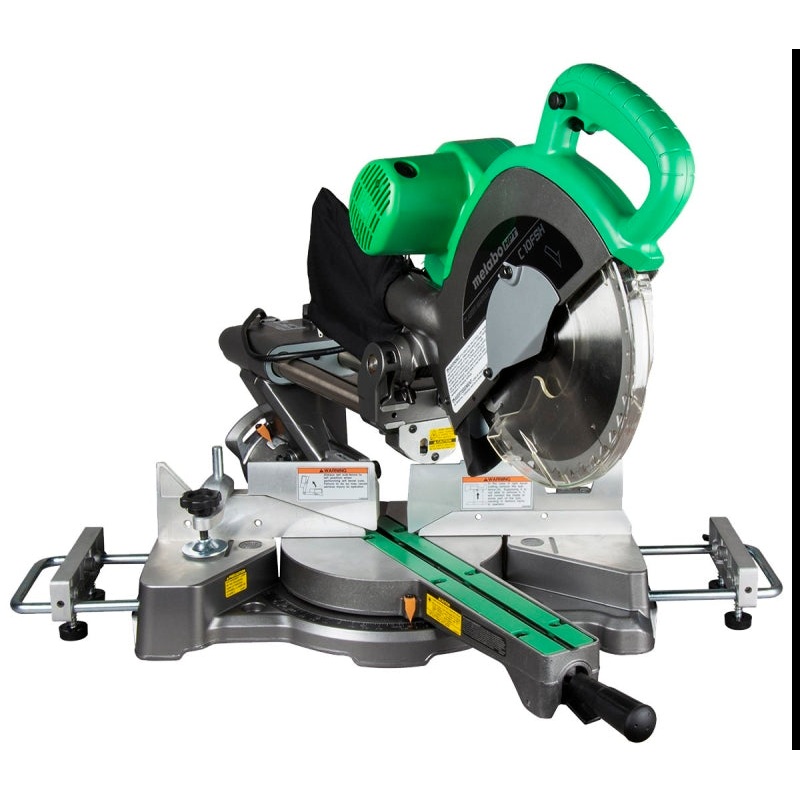 Metabo HPT C10FSH Miter Saw, 10 in Dia Blade, 3800 rpm Speed, 57 deg Max Miter Angle, 45 deg Max Bevel Angle
