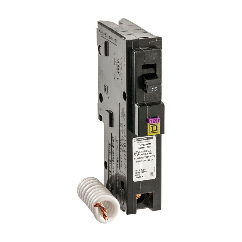 Square D HomeLine Arc Fault and Ground Fault 15 amps Circuit Breaker