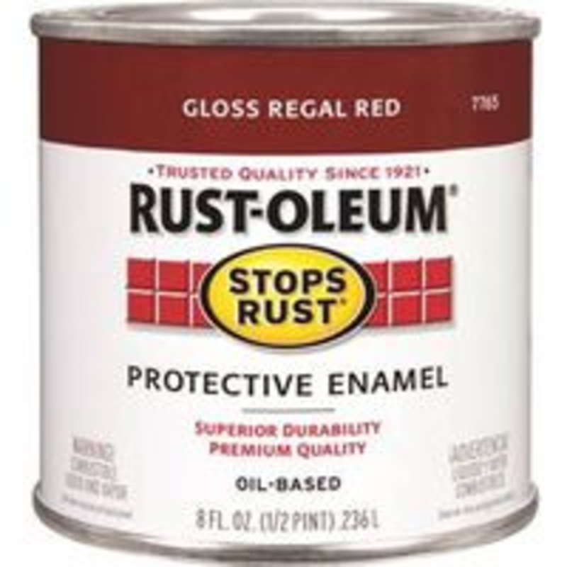 1/2 Pt Red Oil Enamel Brush-On Paint