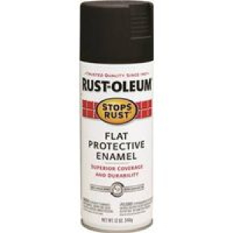 12 oz Flat Black Spray Enamel (1.05 lbs)