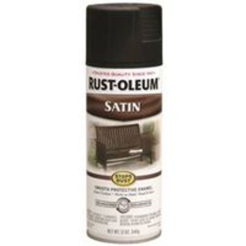 12 oz Satin Black Spray Enamel Paint