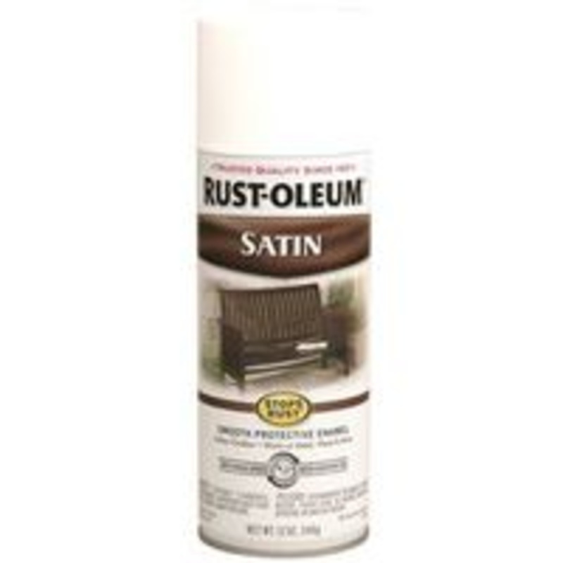 12 oz Satin White Spray Enamel Paint