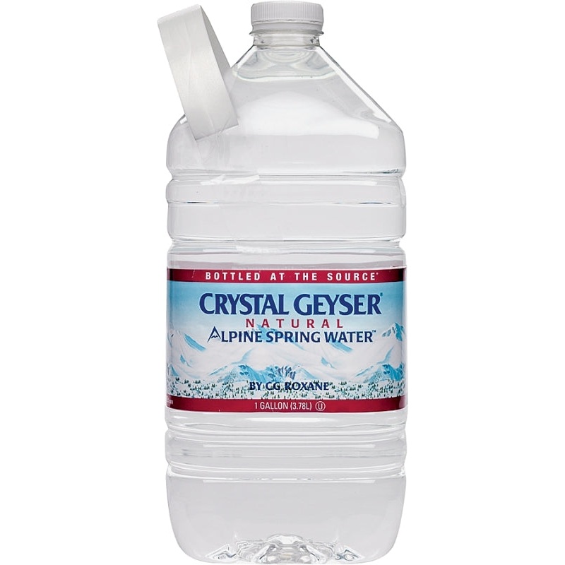 Crystal Geyser 12514-2 Bottle Water, Liquid, Spring Flavor, 1 gal Bottle, Pack of 6
