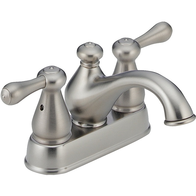 Delta Leland Series 2578LFSS-278SS Bathroom Faucet, 1.2 gpm, 2-Handle, Brass, Stainless Steel, Lever Handle