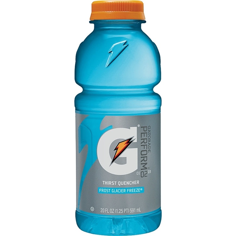 Gatorade 32486 Thirst Quencher Sports Drink, Liquid, Glacier Freeze Flavor, 20 oz Bottle, Pack of 24
