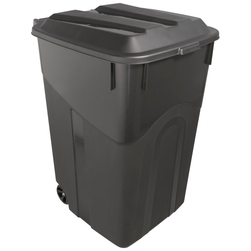 United Solutions TI0073 Wheeled Trash Can, 45 gal Capacity, Lid Closure, Pack of 5