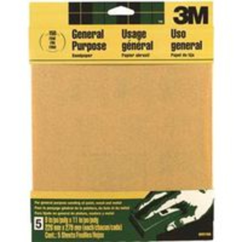 5-Pack 9 x 11 150-Grit Sandpaper