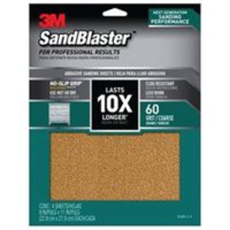 Sandpaper Grip 60 Grit, 9 x 11 Inches