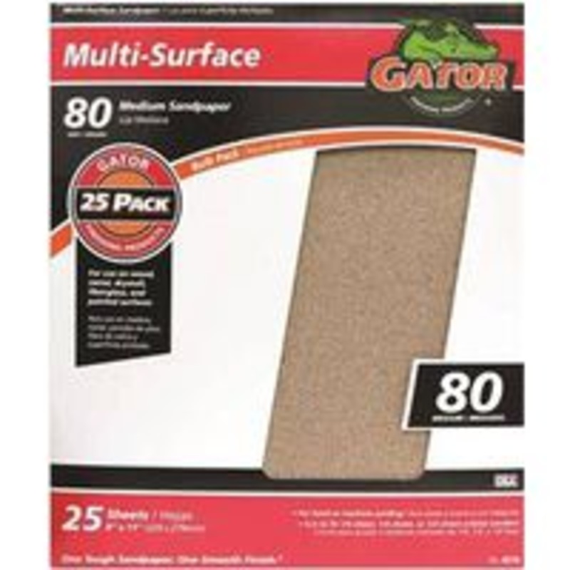 25 Count 9 x 11 80G General Purpose Sandpaper