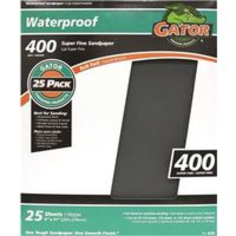 9 x 11 400 Grit Sandpaper Sheets