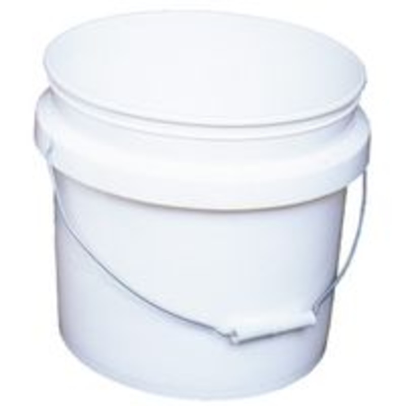 Plastic Paint Pail, White, 3.5 Gallon