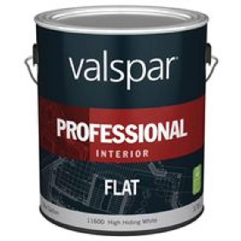 Valspar Interior Flat Latex Paint, High Hide White