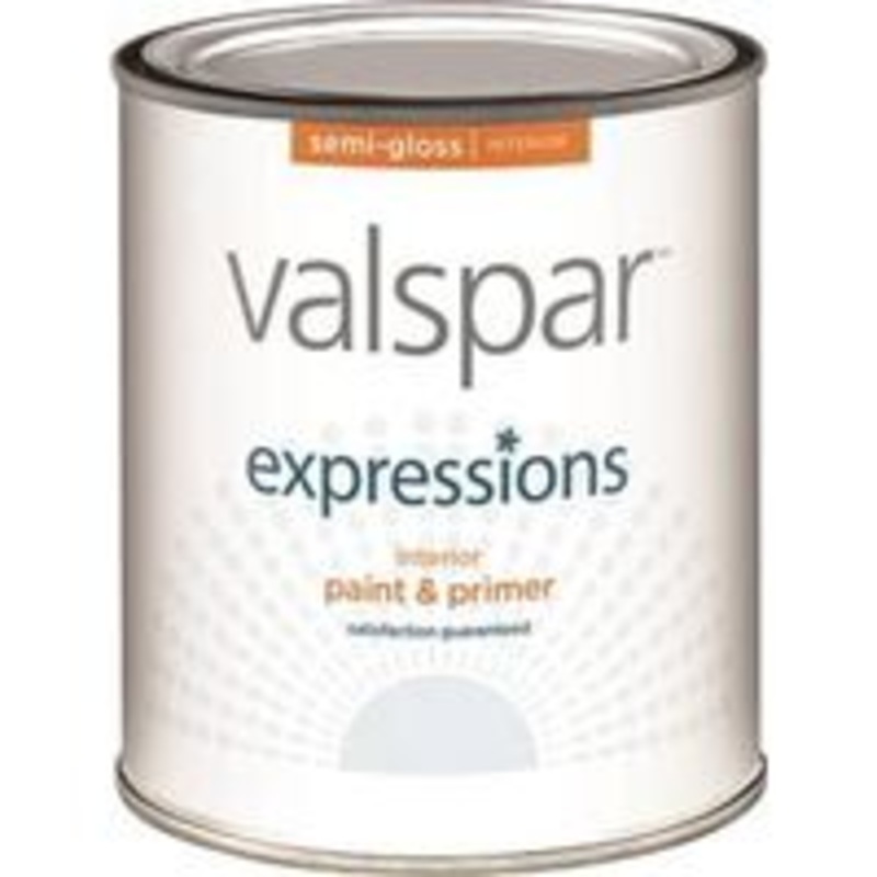 Valspar Paint Exterior Semi-Gloss White Quart