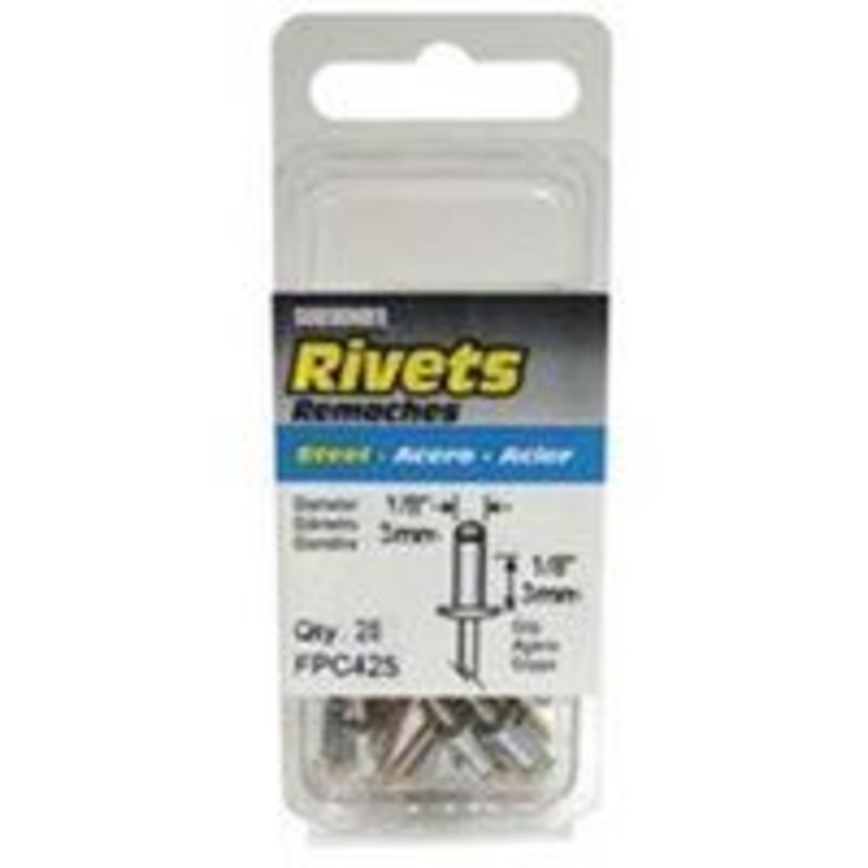 25-Pack Short Steel Rivets