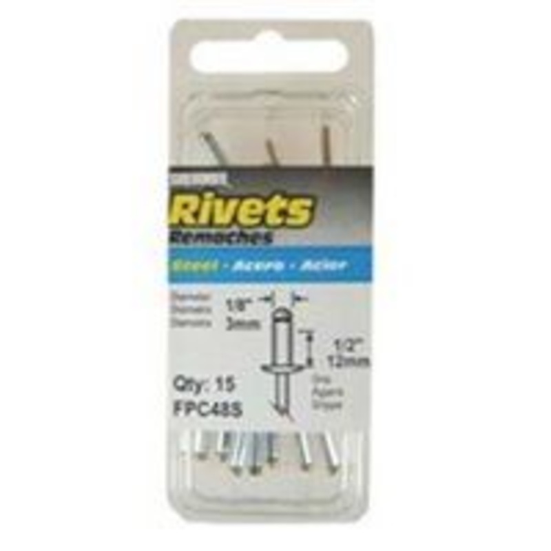 Rivet 1/8 x 1/8 Long Steel