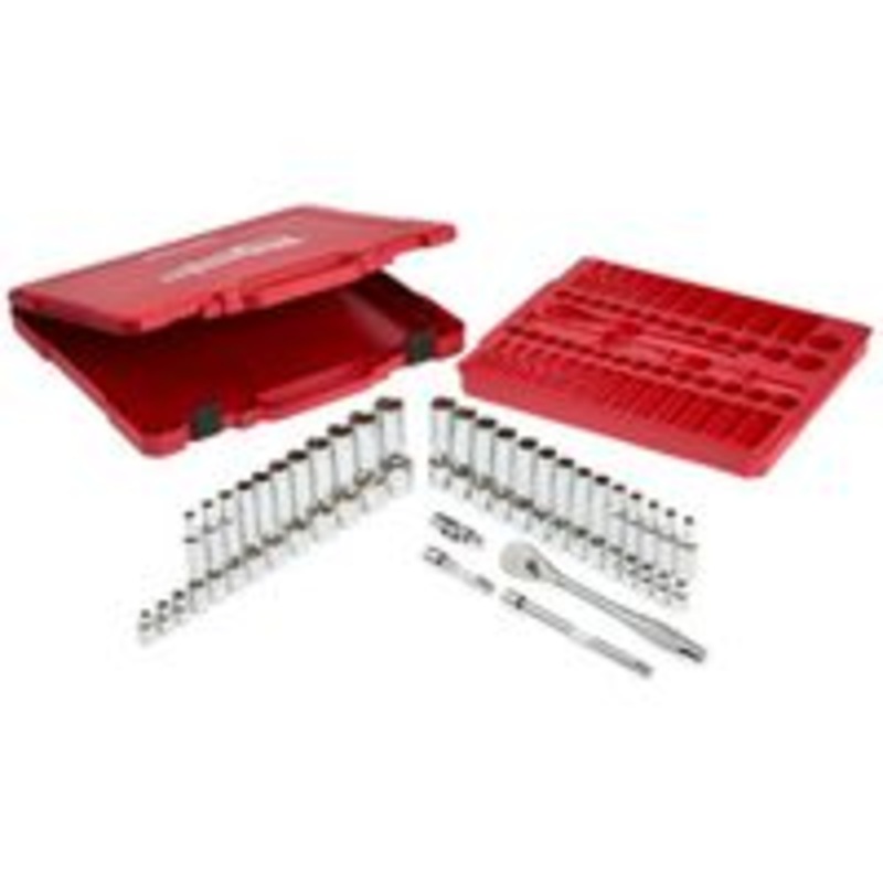 56-Piece Ratchet and Socket Set by Hand Mechanics