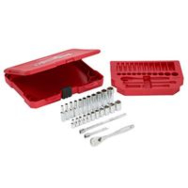 Ratchet Socket Set, SAE 1/4