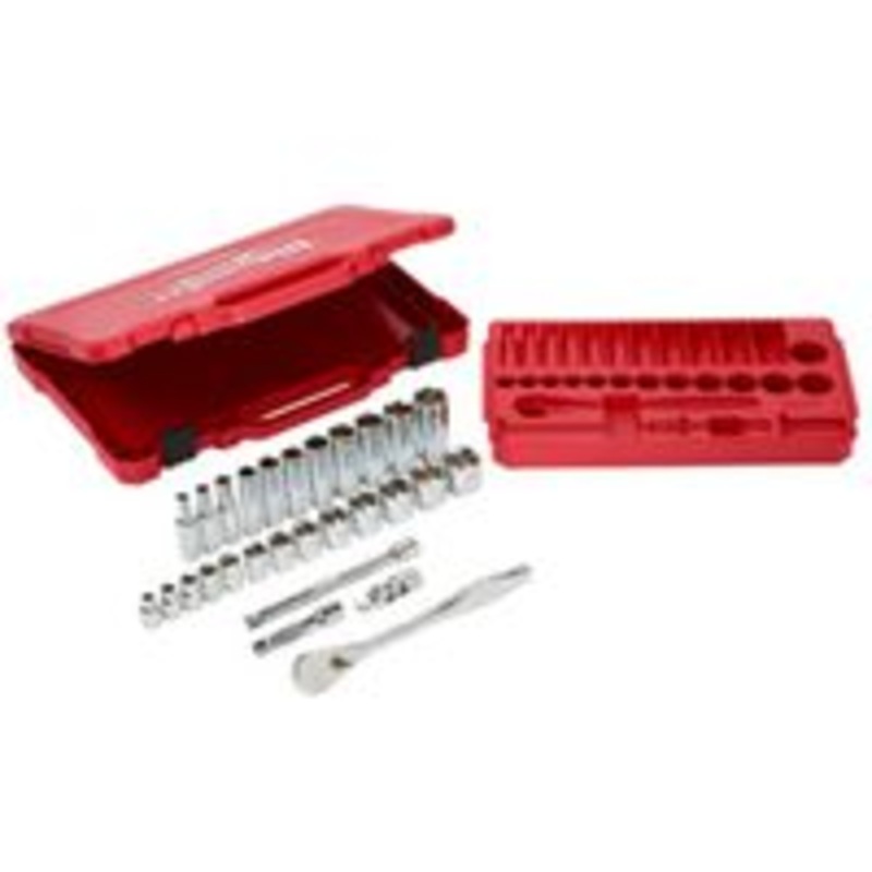 Ratchet Socket Set, SAE 3/8