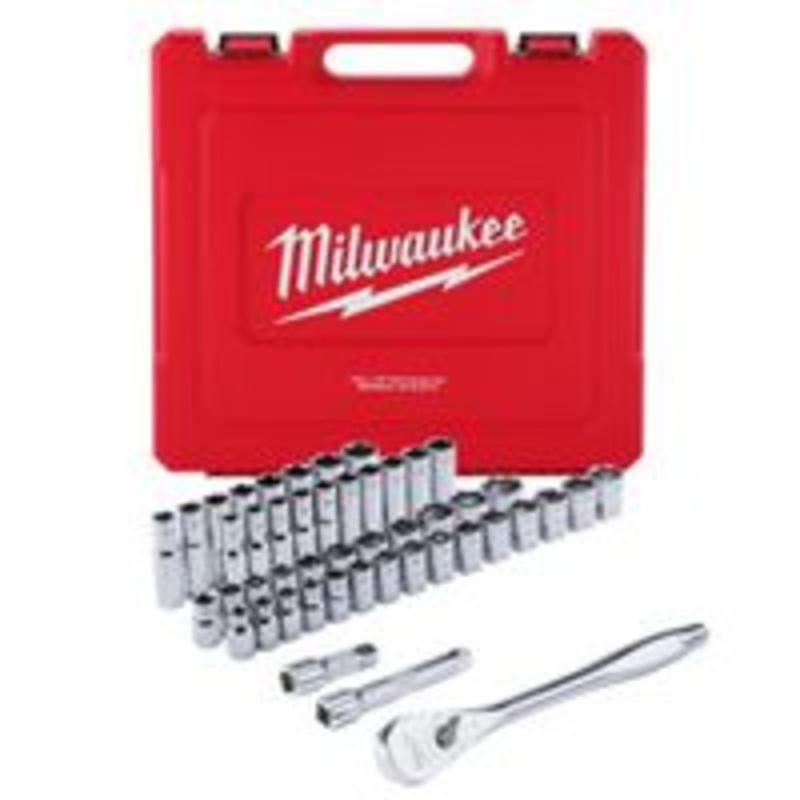 Ratchet Socket Set, SAE Metric, 1-Inch