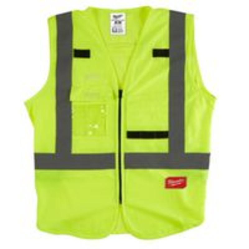 Safety Vest, High Visibility, Yellow, Size Small