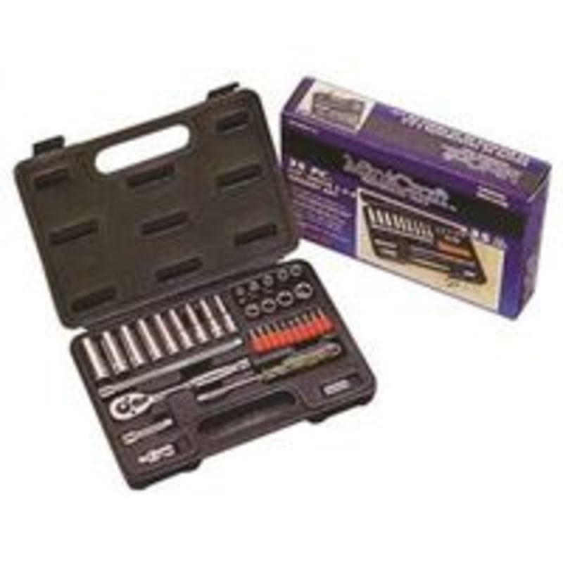 35-Piece 1/4 Drive Socket Set by Hand Mechanics