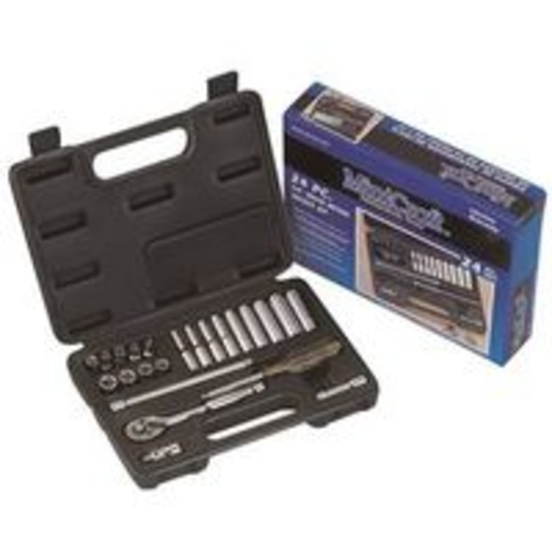 24-Piece 1/4 Drive Socket Set – Hand Mechanics Tools
