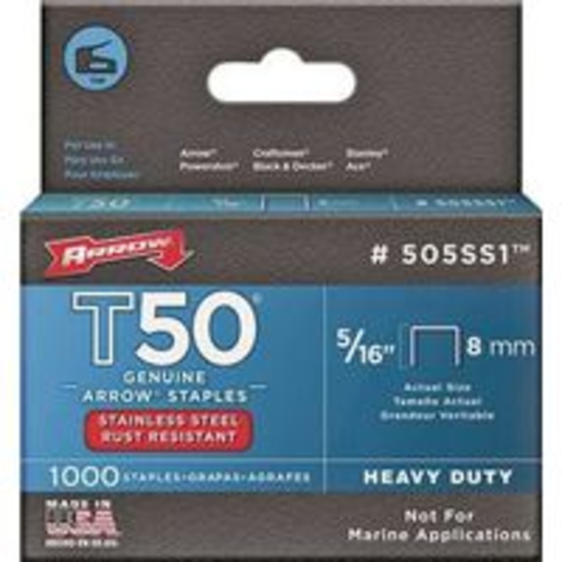 1000 Pack T50 5/16 Staples