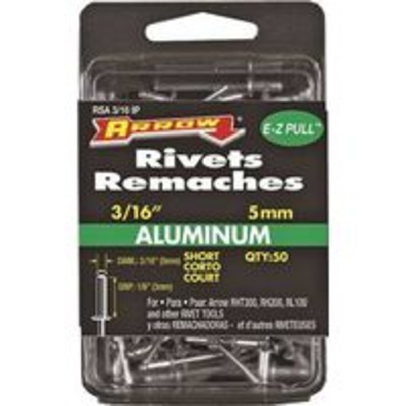 50-Pack Short Aluminum Rivets