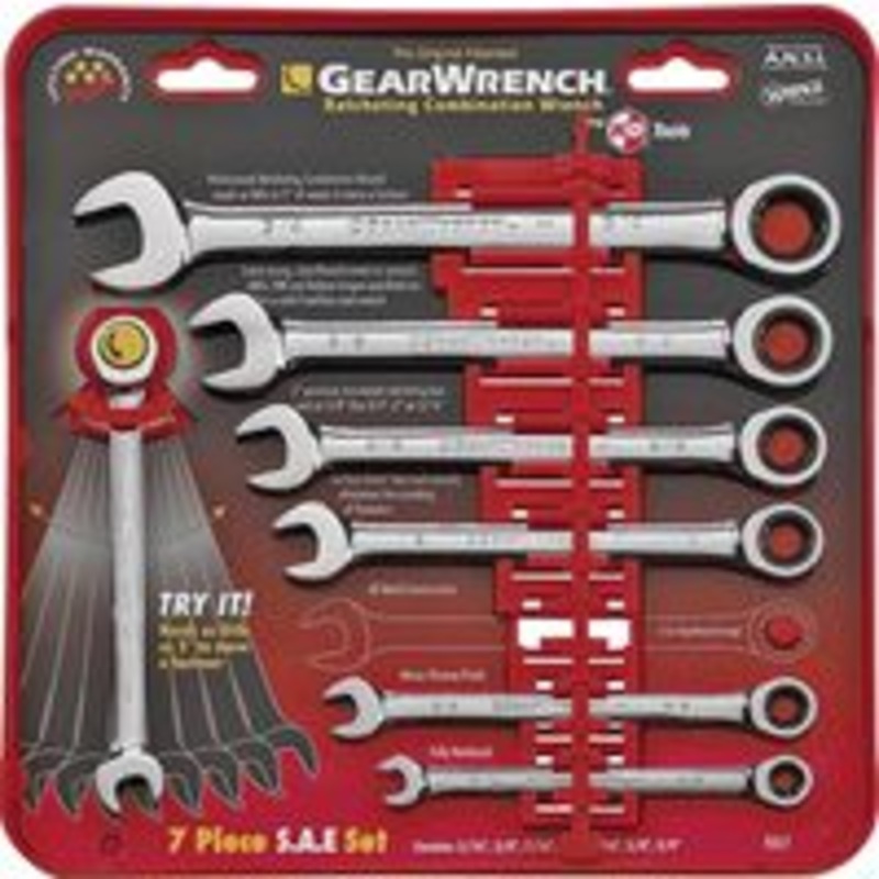 7-Piece SAE Wrench Gear Set
