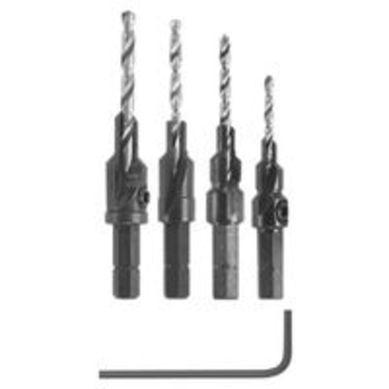 Set of Screw Pilot Bits, Hex Shank