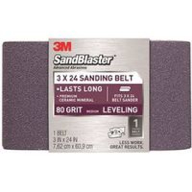 3 x 24 80 Grit Medium Sanding Belt