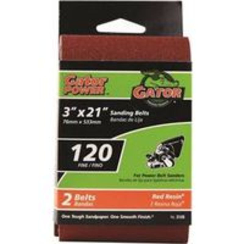 2-Pack 3 x 21 120-Grit Sanding Belts