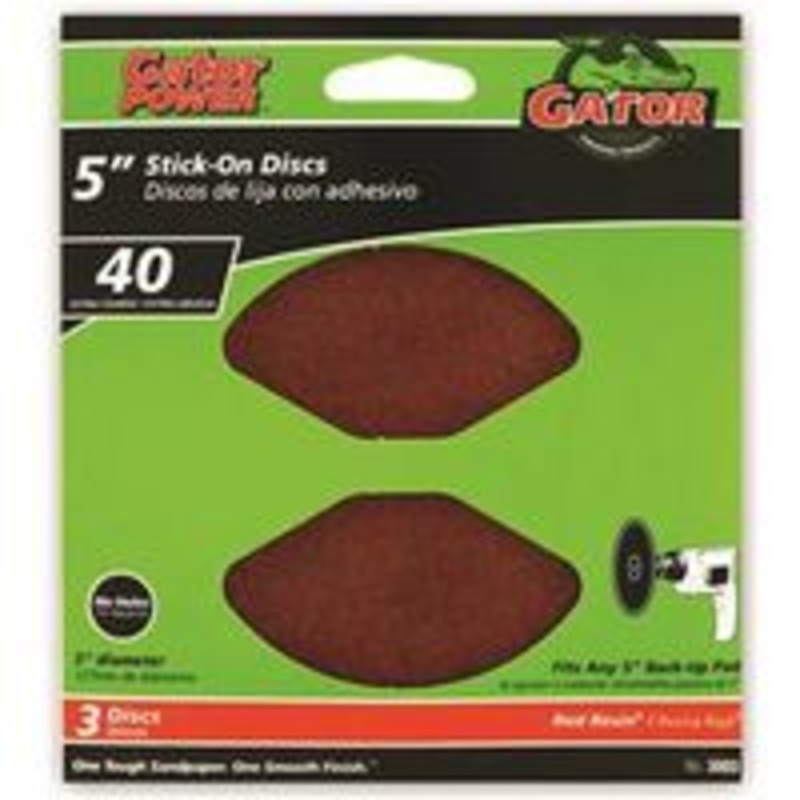 3-Pack 5 Sanding Discs, 40 Grit