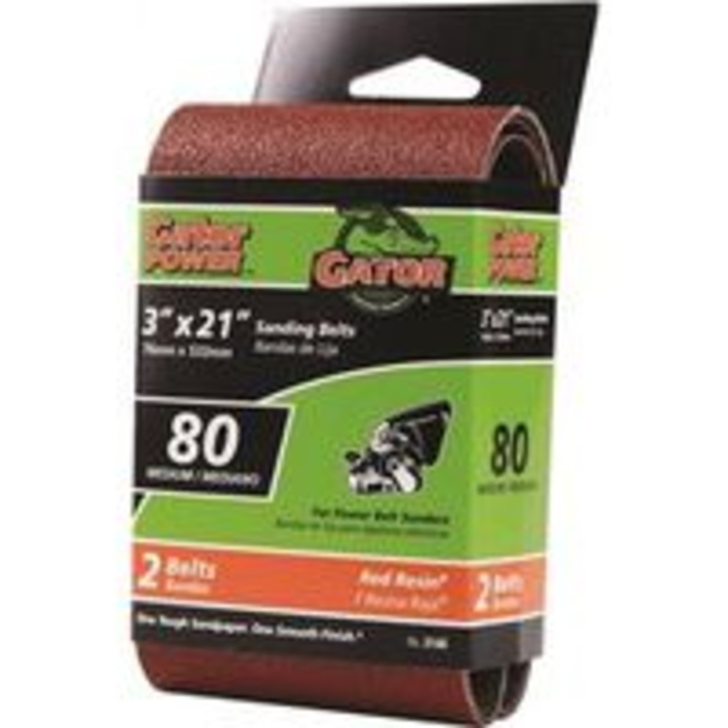3 x 21 80 Grit Aluminum Oxide Belt