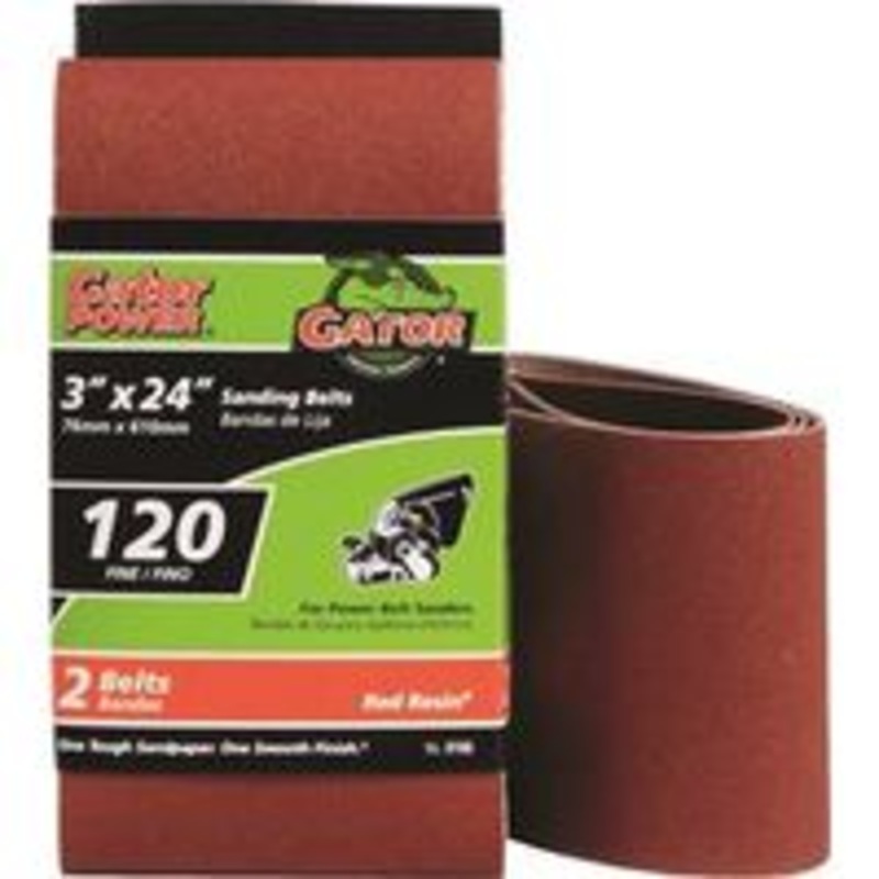 3 x 24 120 Grit Aluminum Oxide Sanding Belt