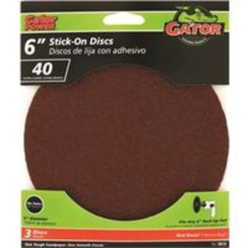 6 40-Grit PSA Sanding Discs, 3-Pack